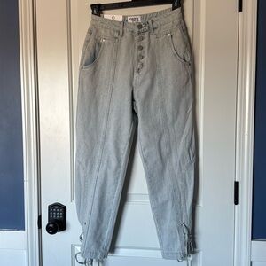 New w tags * Insane Gene Balloon Jeans Tie Hem Light Wash High Waisted Size 3/25